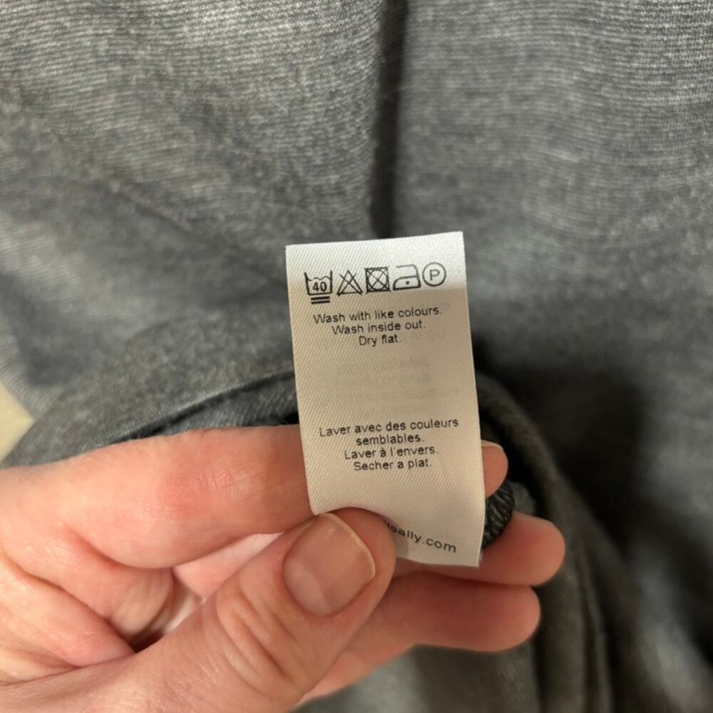 Long Tall Sally LTS Women's Gray Knit Dress Size M Zipper Pockets 3/4 Sleeve - Picture 6 of 11